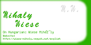 mihaly wiese business card